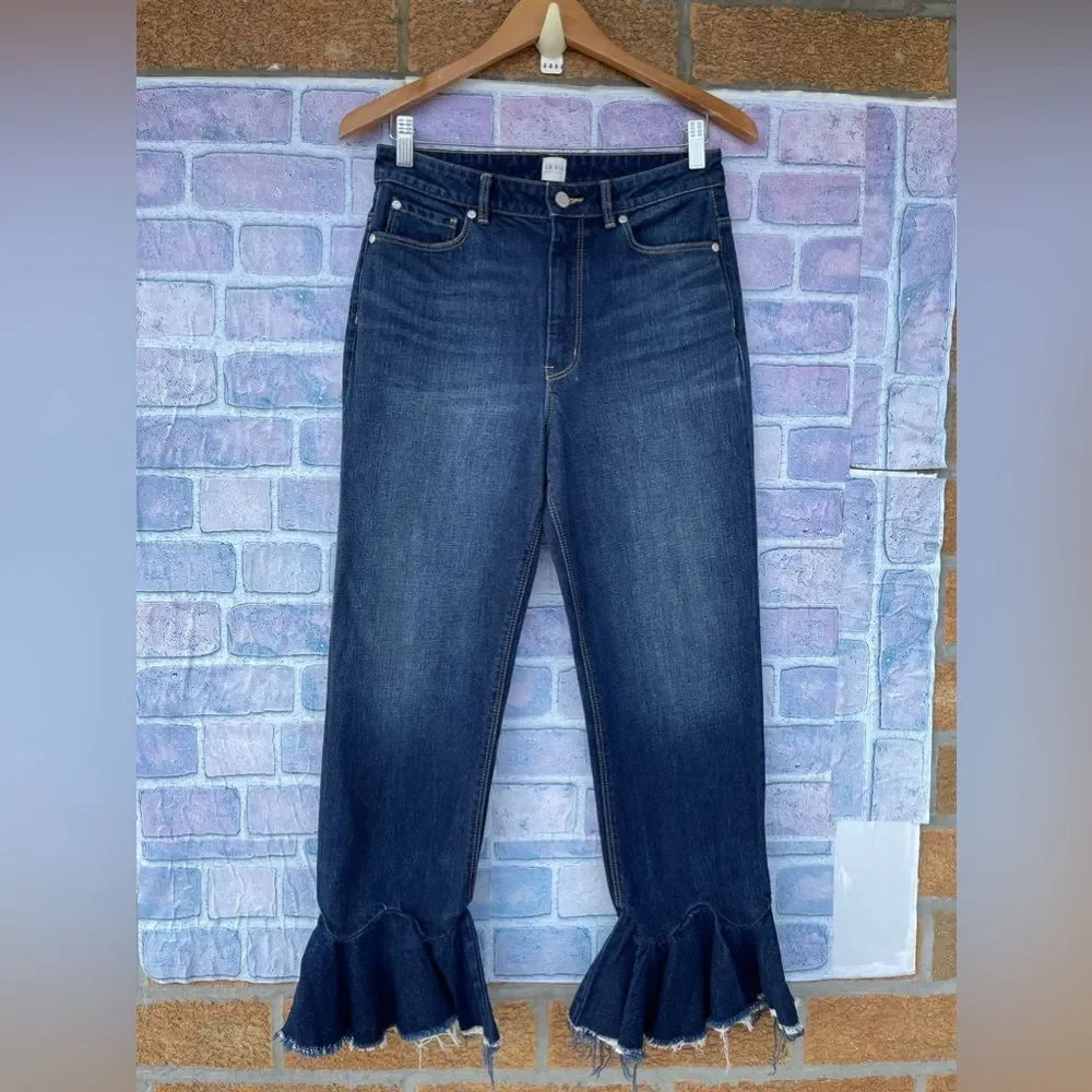 Rebecca Taylor La Vie Ruffle Hem Jeans 29